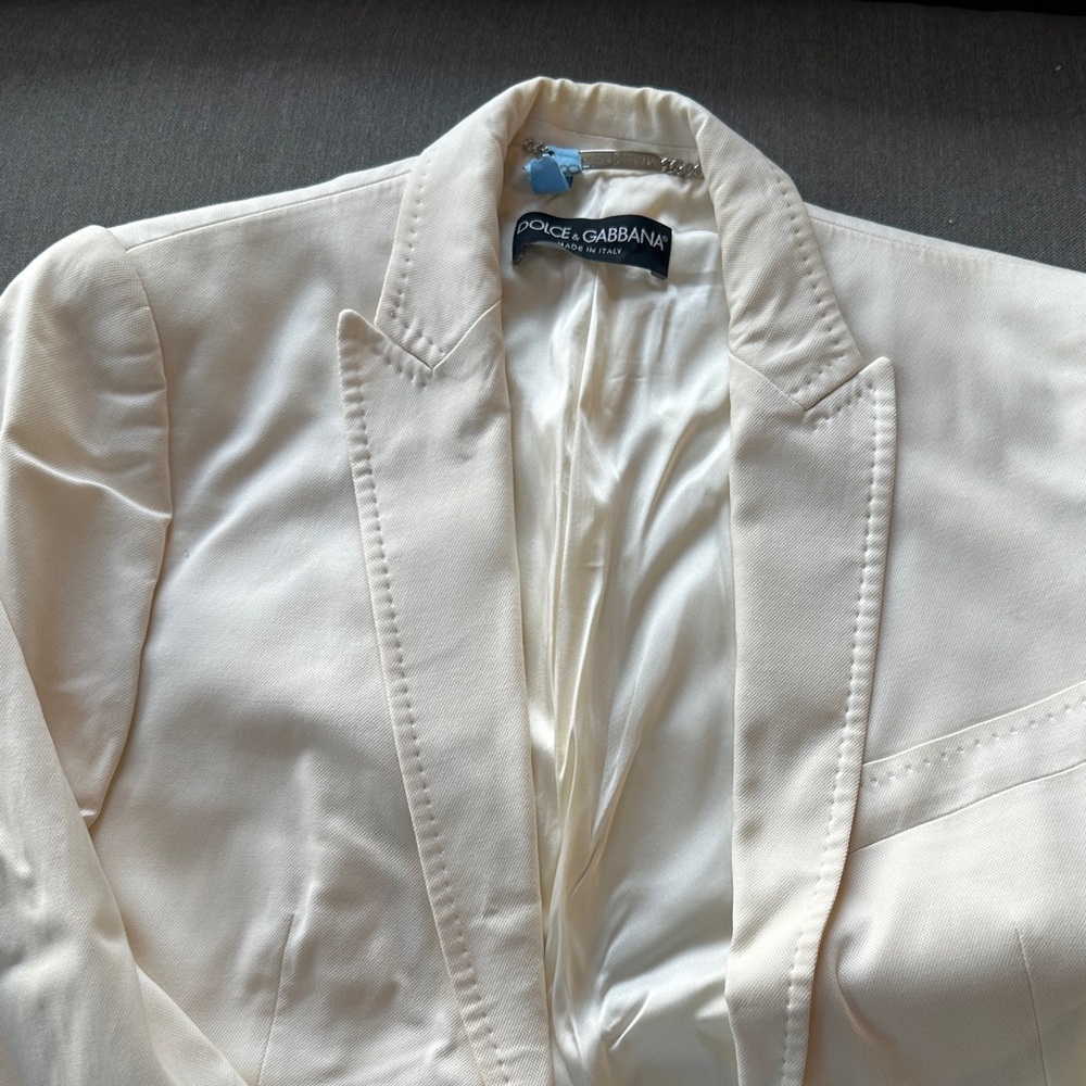 Dolce & Gabbana Ivory Women's Suit Jacket